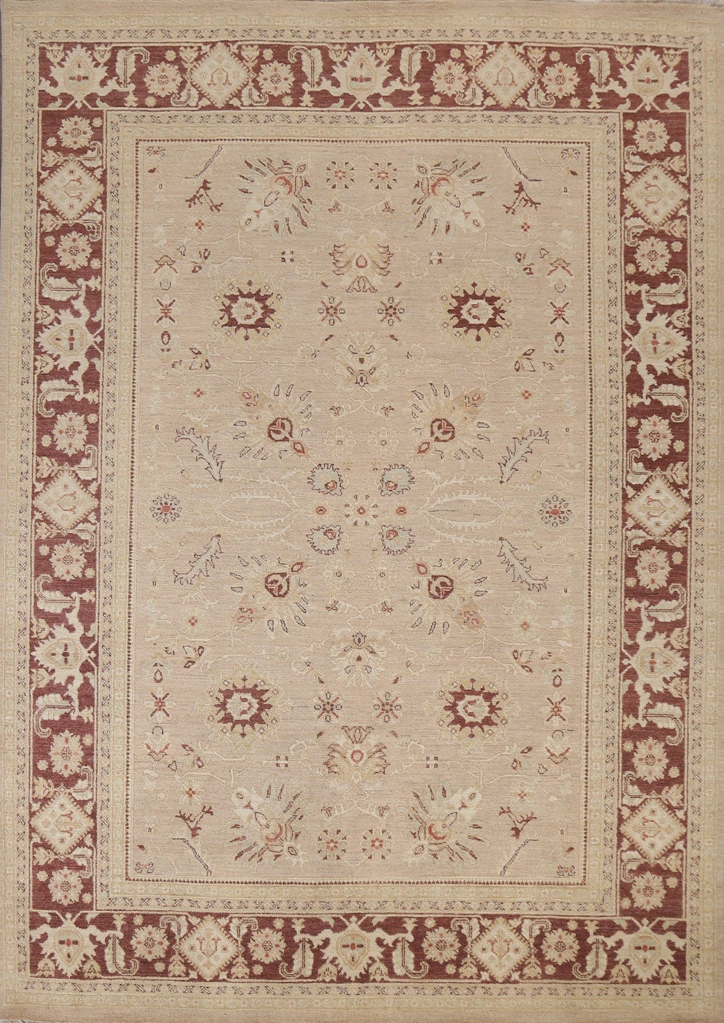 Vegetable Dye Peshawar Chobi Oriental Area Rug 8x10