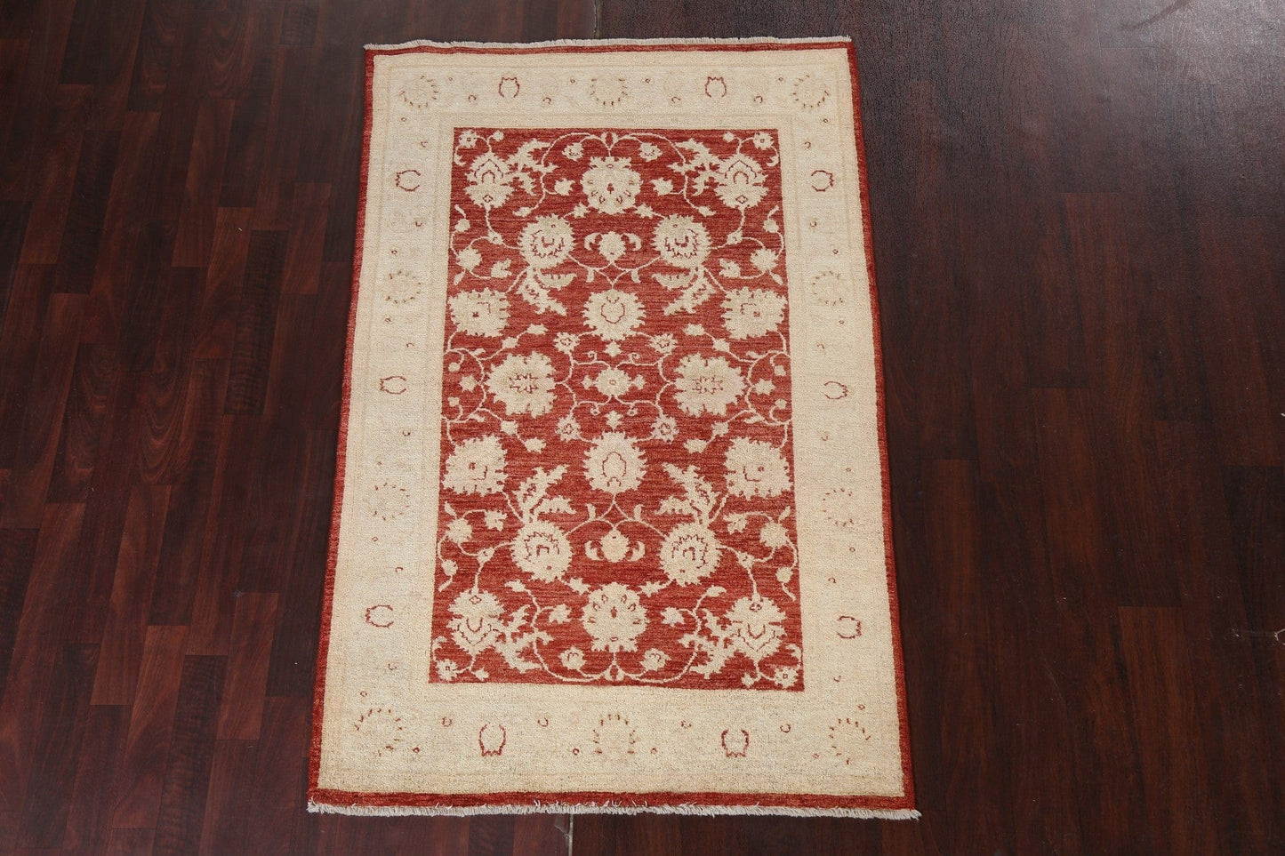 Vegetable Dye Peshawar Chobi Wool Area Rug 4x6