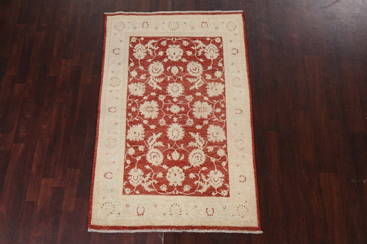 Vegetable Dye Peshawar Chobi Wool Area Rug 4x6