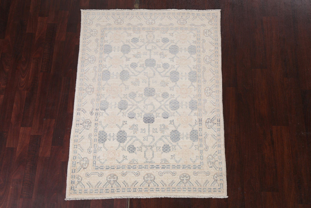 Vegetable Dye Peshawar Chobi Handmade Area Rug 4x5