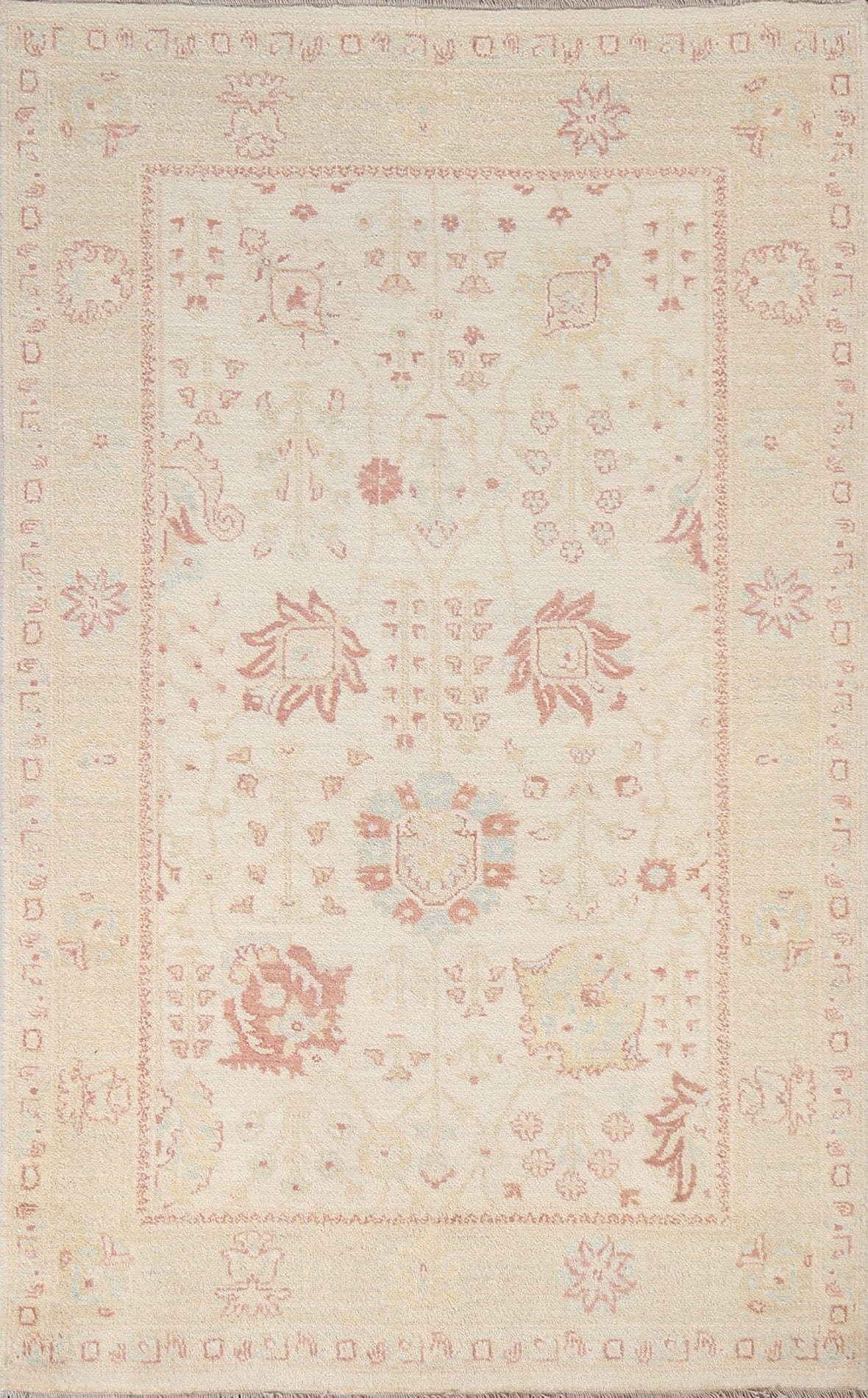 Vegetable Dye Peshawar Chobi Wool Area Rug 4x6