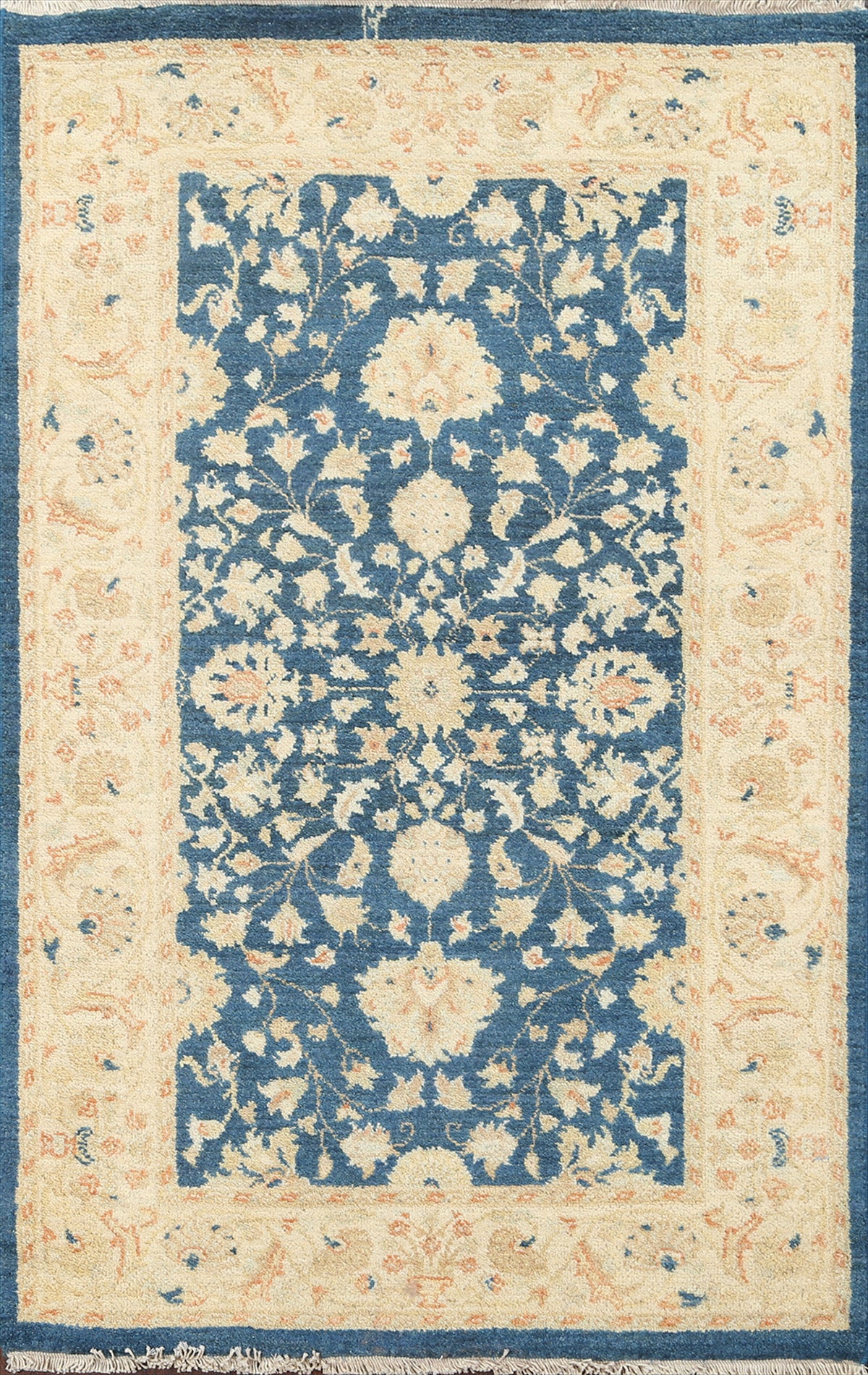 Vegetable Dye Floral Peshawar Chobi Wool Rug 3x5