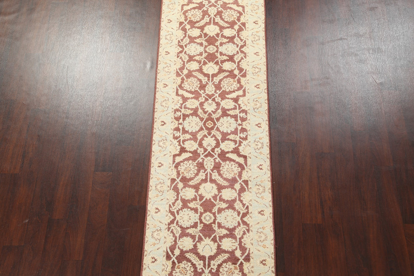 Vegetable Dye Peshawar Chobi Wool Runner Rug 3x10