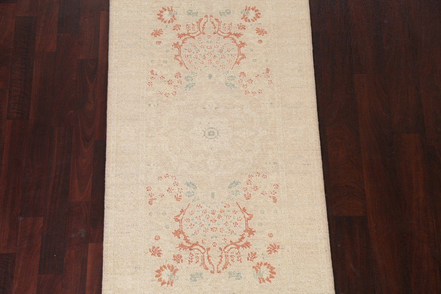 Vegetable Dye Peshawar Chobi Oriental Runner Rug 3x7