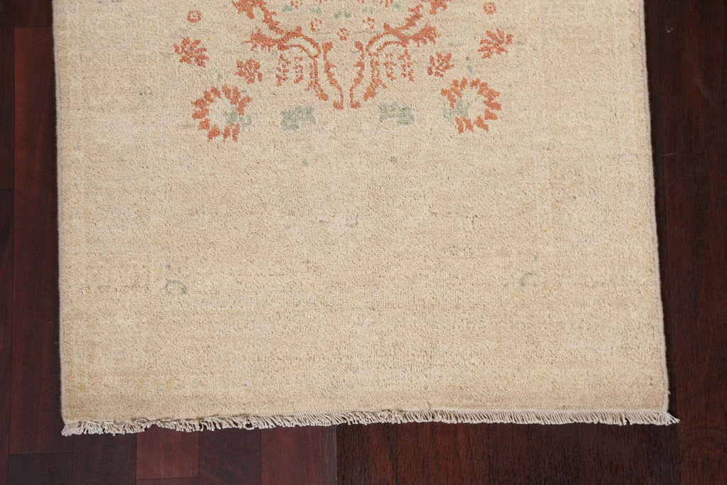 Vegetable Dye Peshawar Chobi Oriental Runner Rug 3x7