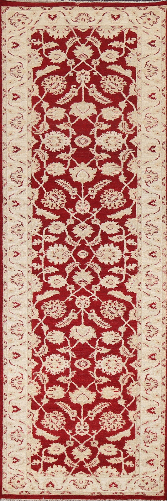 Vegetable Dye Peshawar Chobi Oriental Runner Rug 3x10