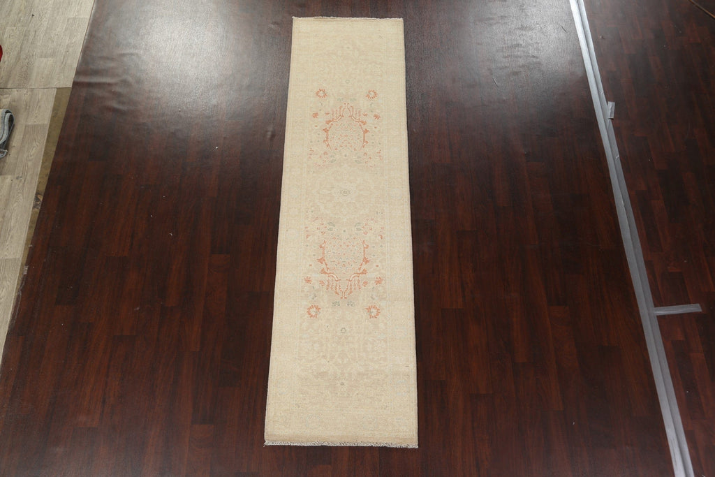 Vegetable Dye Peshawar Chobi Oriental Runner Rug 3x10