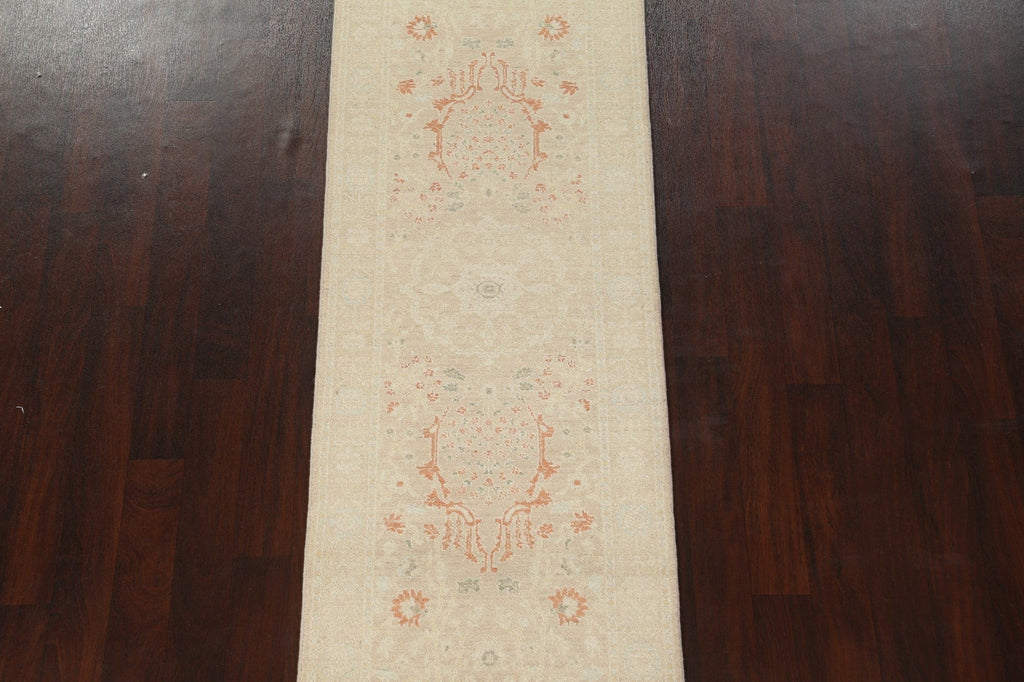 Vegetable Dye Peshawar Chobi Oriental Runner Rug 3x10