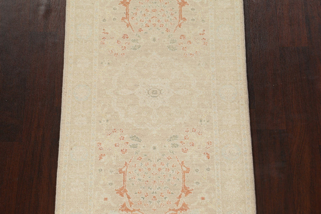 Vegetable Dye Peshawar Chobi Oriental Runner Rug 3x10