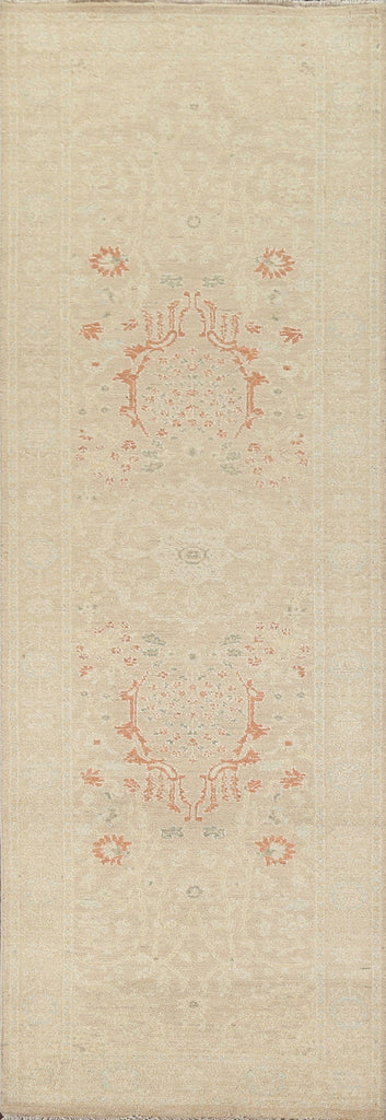 Vegetable Dye Peshawar Chobi Oriental Runner Rug 3x10