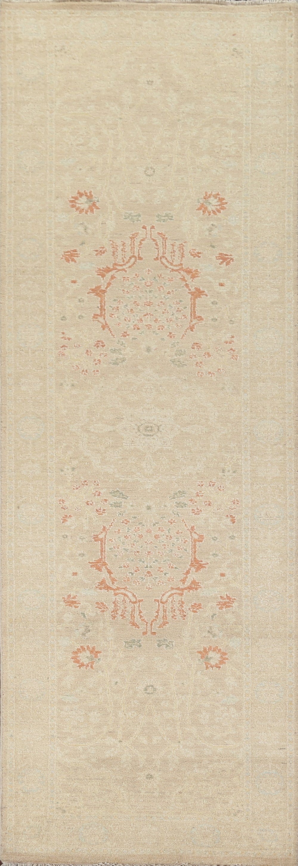 Vegetable Dye Peshawar Chobi Oriental Runner Rug 3x10