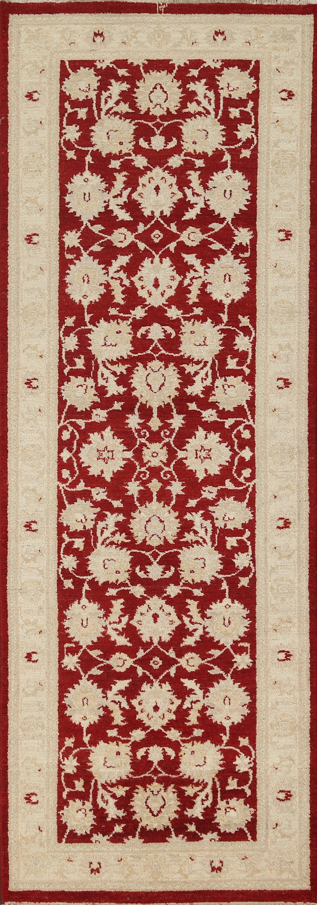 Vegetable Dye Peshawar Chobi Oriental Runner Rug 3x8