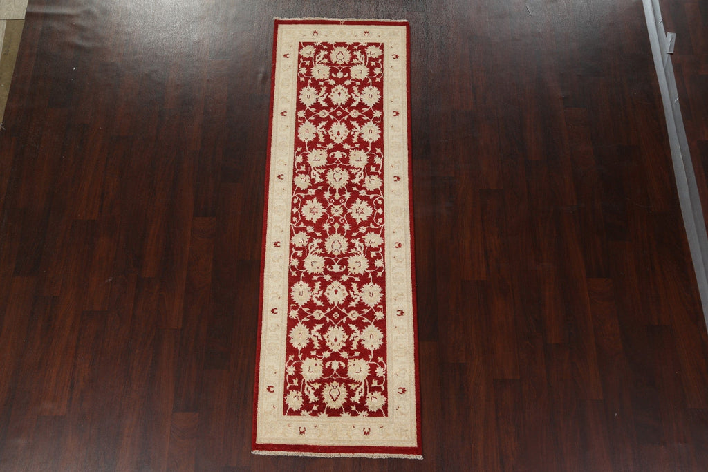 Vegetable Dye Peshawar Chobi Oriental Runner Rug 3x8