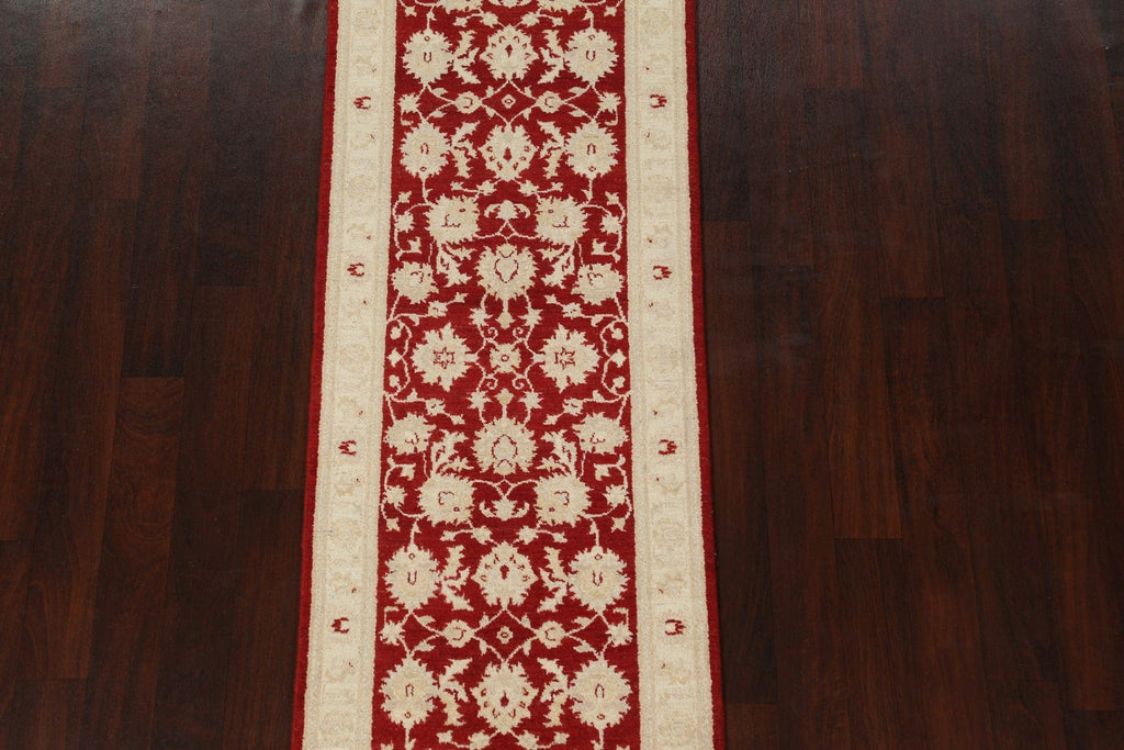 Vegetable Dye Peshawar Chobi Oriental Runner Rug 3x8