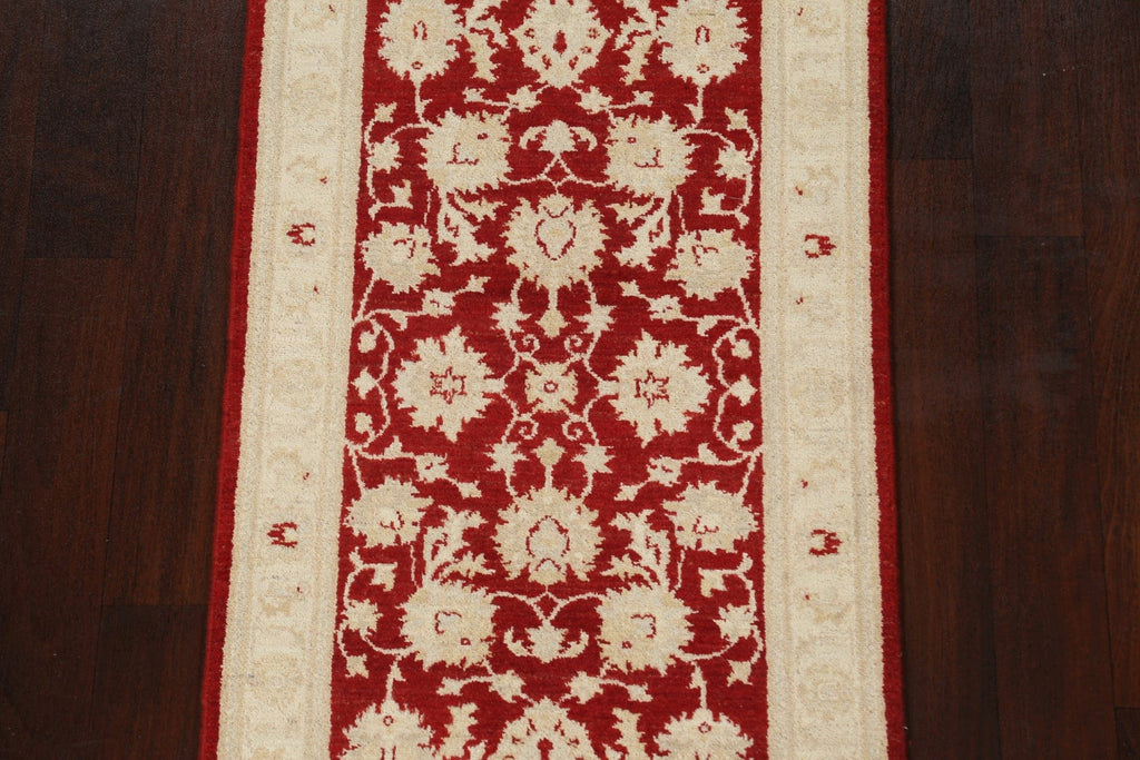 Vegetable Dye Peshawar Chobi Oriental Runner Rug 3x8