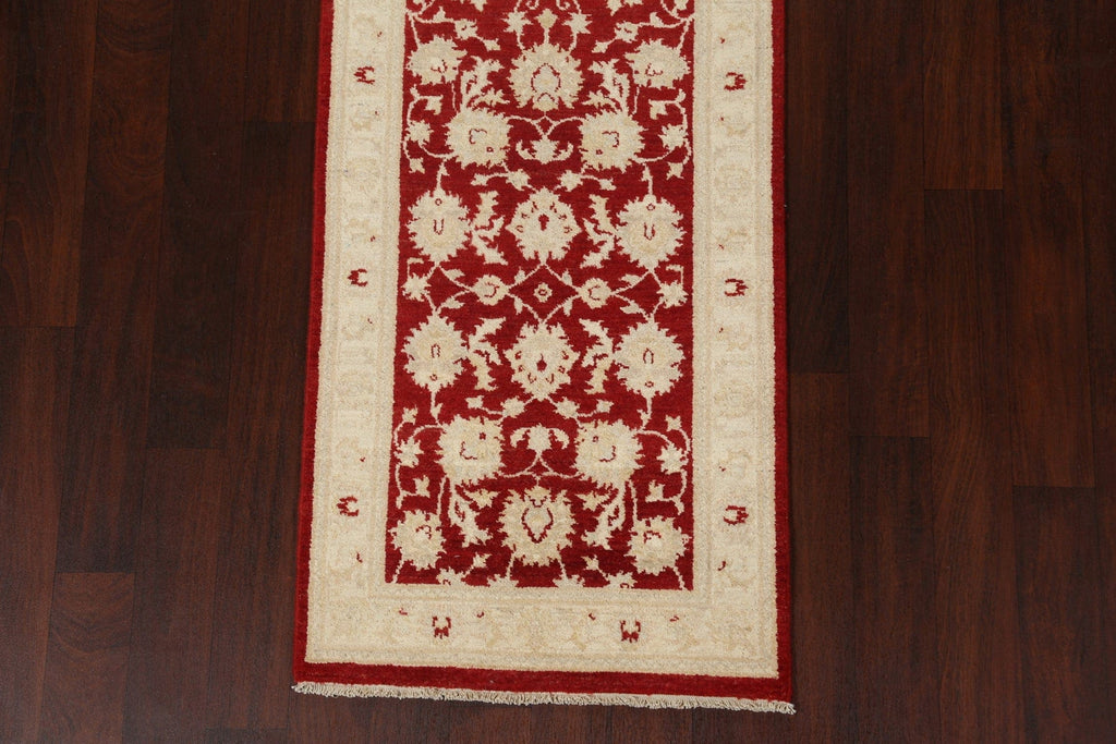 Vegetable Dye Peshawar Chobi Oriental Runner Rug 3x8