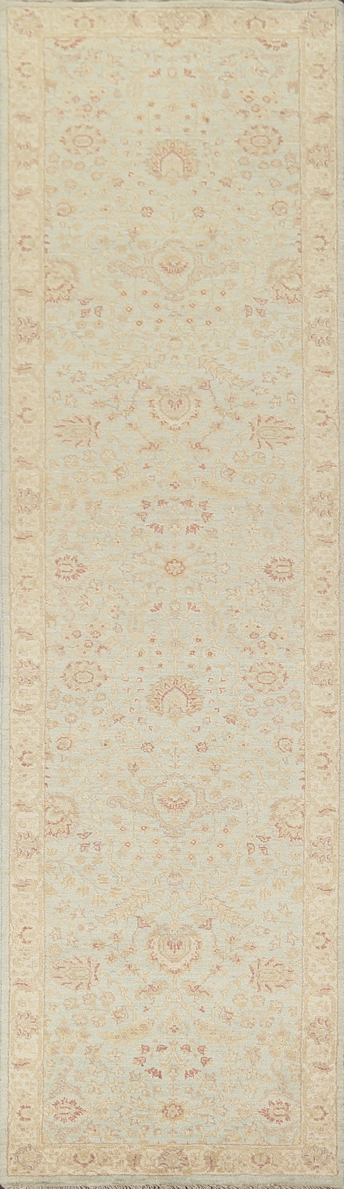 Vegetable Dye Peshawar Chobi Oriental Runner Rug 3x10