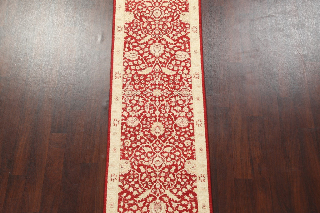 Vegetable Dye Peshawar Chobi Oriental Runner Rug 3x10