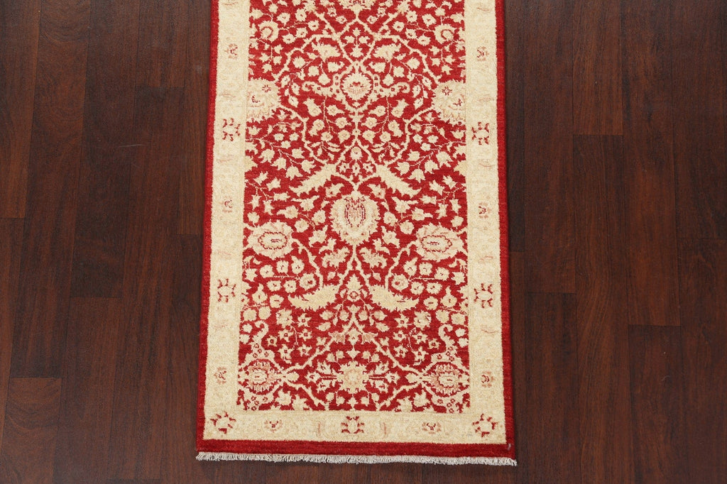 Vegetable Dye Peshawar Chobi Oriental Runner Rug 3x10