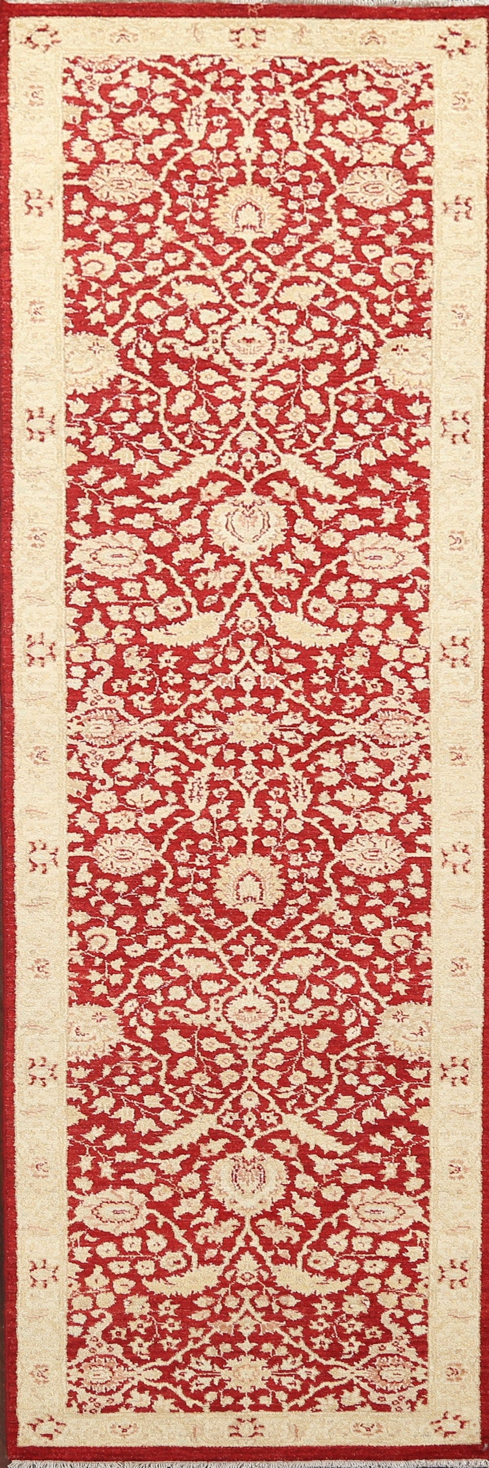 Vegetable Dye Peshawar Chobi Oriental Runner Rug 3x10