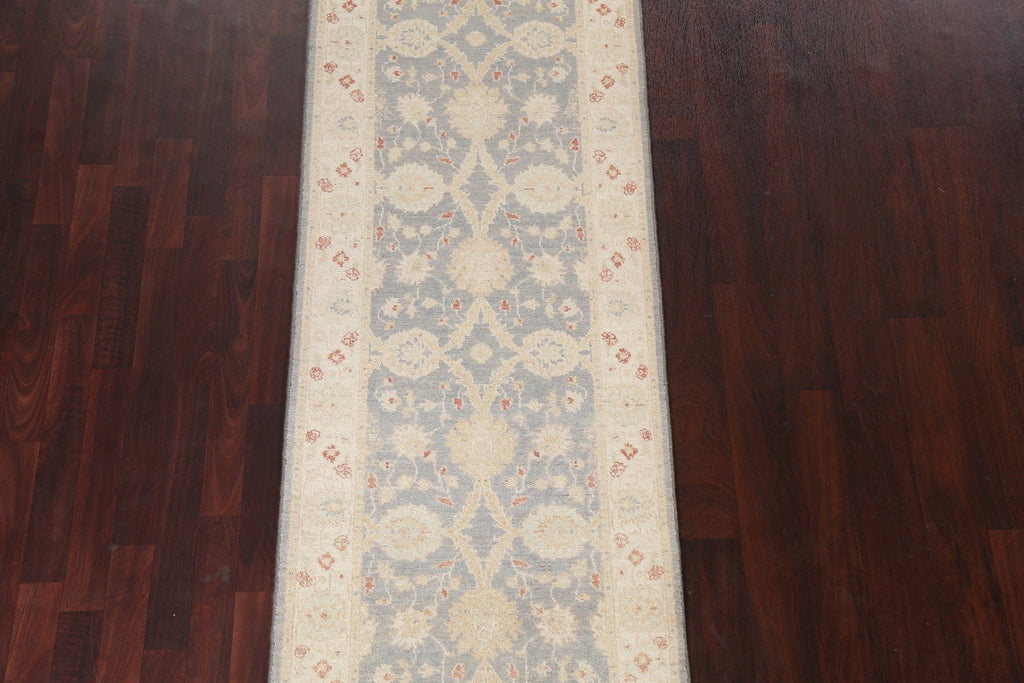 Vegetable Dye Peshawar Chobi Oriental Runner Rug 3x10