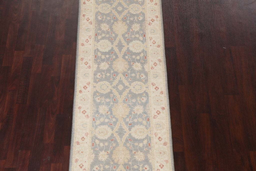 Vegetable Dye Peshawar Chobi Oriental Runner Rug 3x10