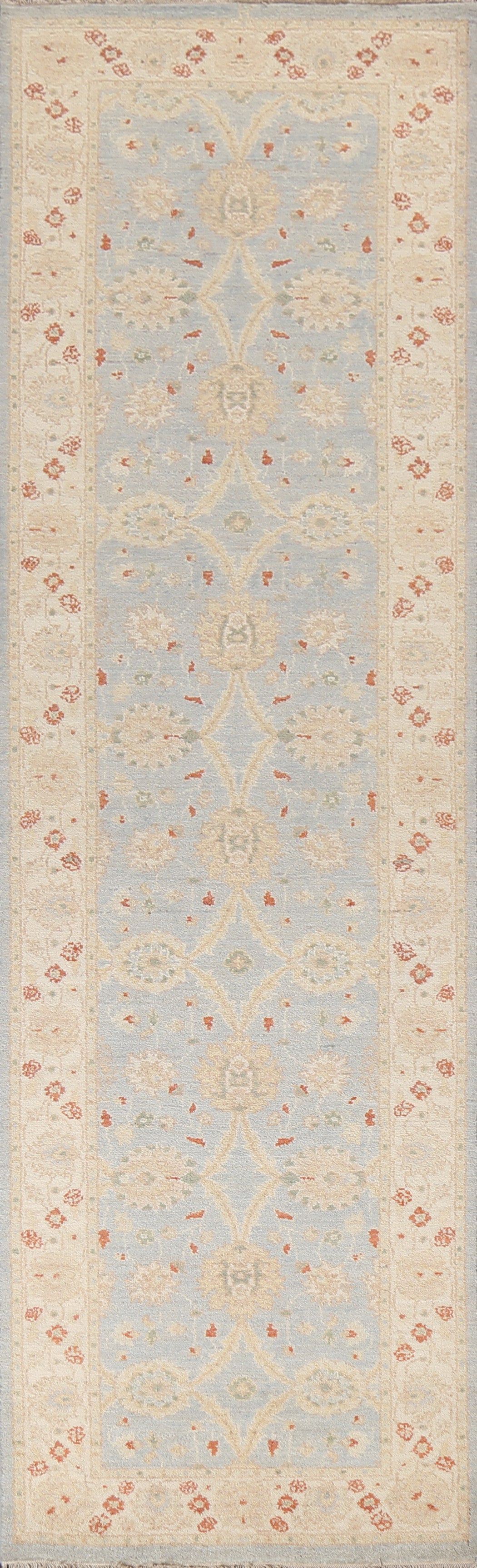 Vegetable Dye Peshawar Chobi Oriental Runner Rug 3x10