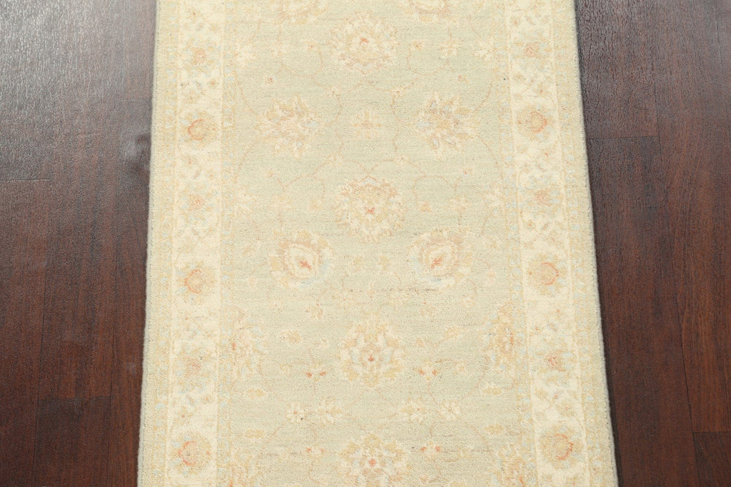 Vegetable Dye Peshawar Chobi Handmade Runner Rug 3x10