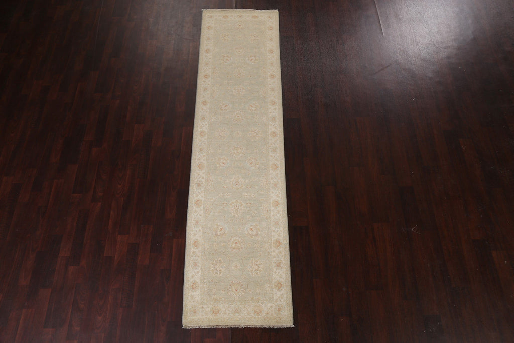 Vegetable Dye Peshawar Chobi Handmade Runner Rug 3x10