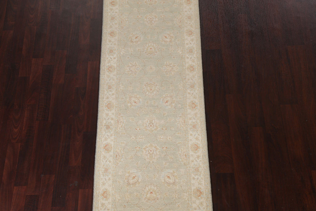 Vegetable Dye Peshawar Chobi Handmade Runner Rug 3x10