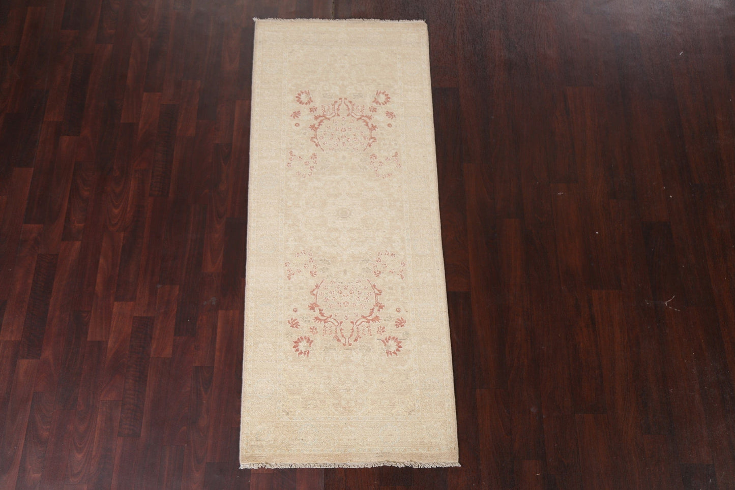 Vegetable Dye Peshawar Chobi Handmade Runner Rug 3x7