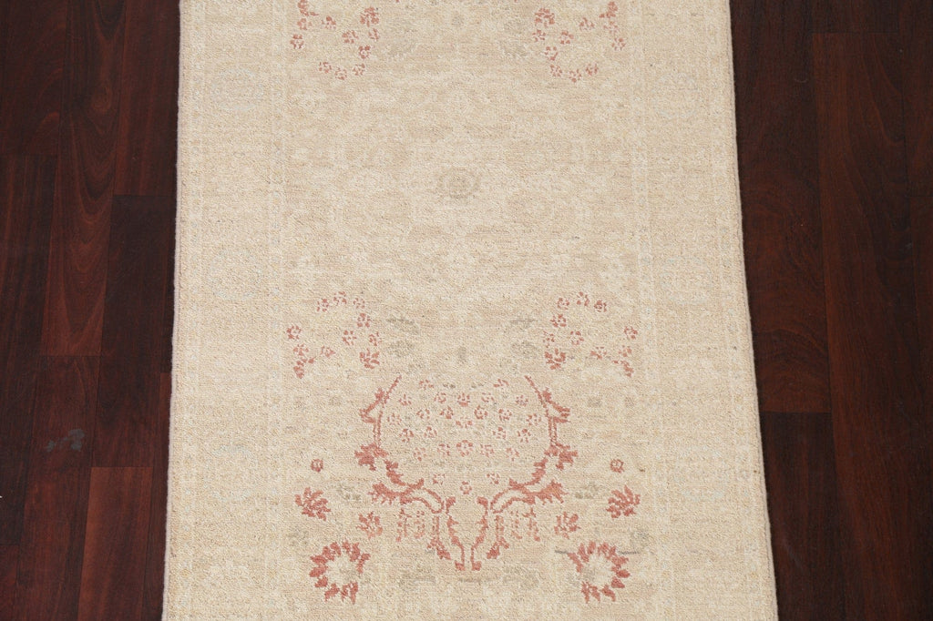 Vegetable Dye Peshawar Chobi Handmade Runner Rug 3x7