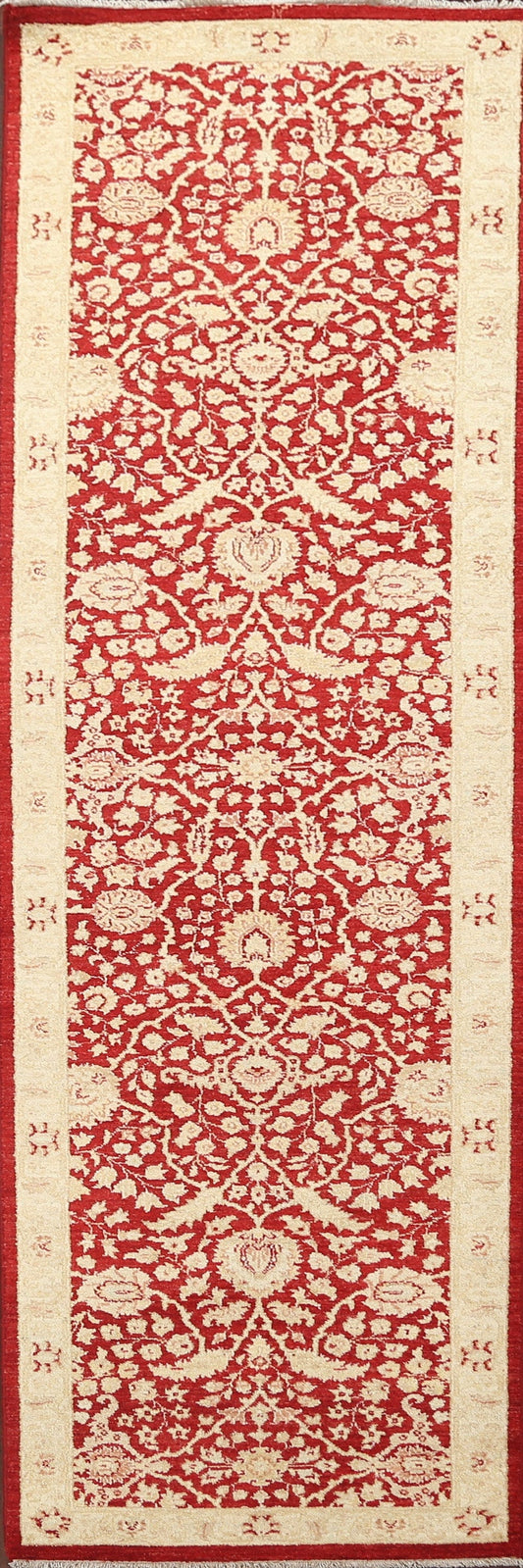 Vegetable Dye Peshawar Chobi Oriental Runner Rug 3x10