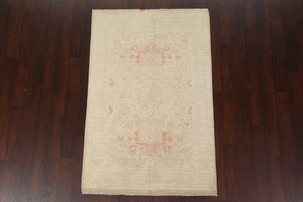 Vegetable Dye Peshawar Chobi Handmade Area Rug 4x6