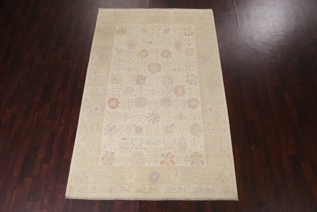 Vegetable Dye Peshawar Chobi Wool Area Rug 6x10