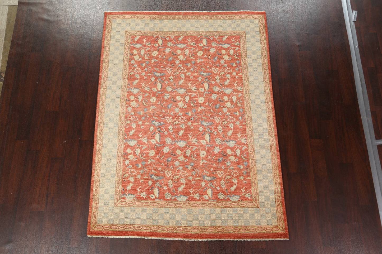 Vegetable Dye Peshawar Chobi Oriental Area Rug 6x8