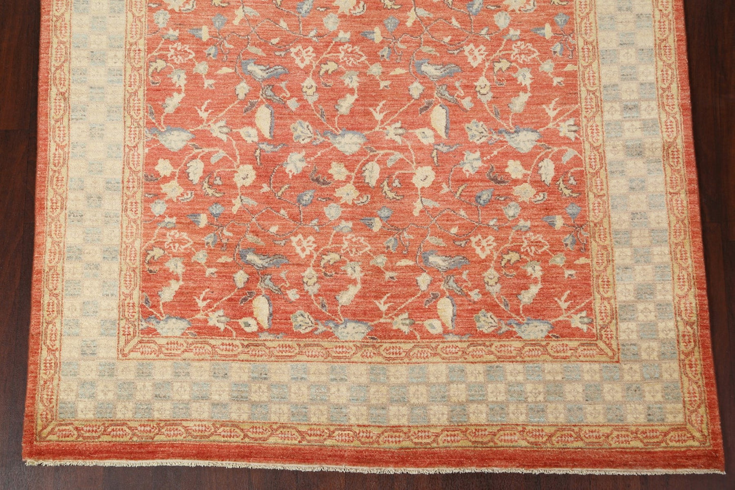 Vegetable Dye Peshawar Chobi Oriental Area Rug 6x8