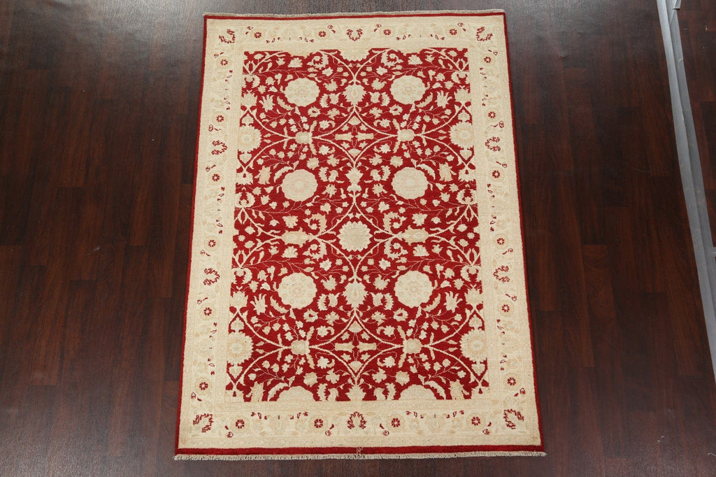 Vegetable Dye Peshawar Chobi Wool Area Rug 5x8