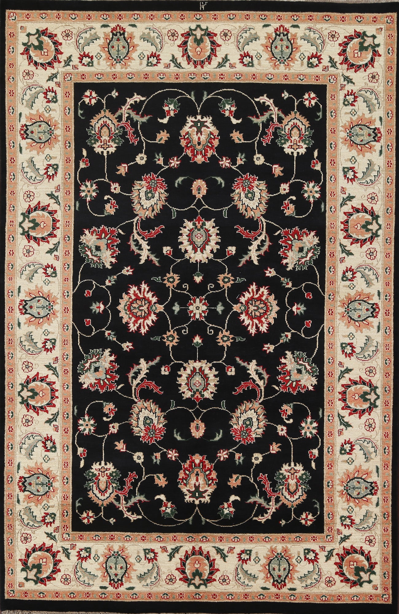 Vegetable Dye Peshawar Chobi Oriental Area Rug 6x8