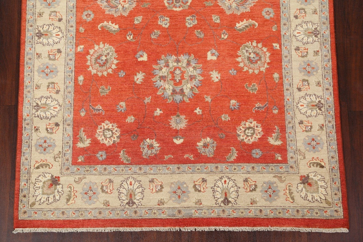 Vegetable Dye Peshawar Chobi Handmade Area Rug 6x8