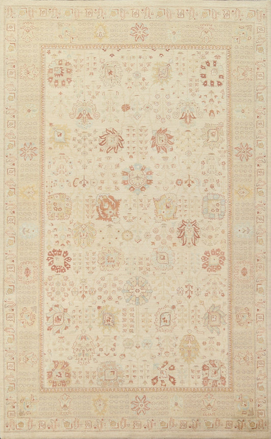 Vegetable Dye Peshawar Chobi Wool Area Rug 6x10