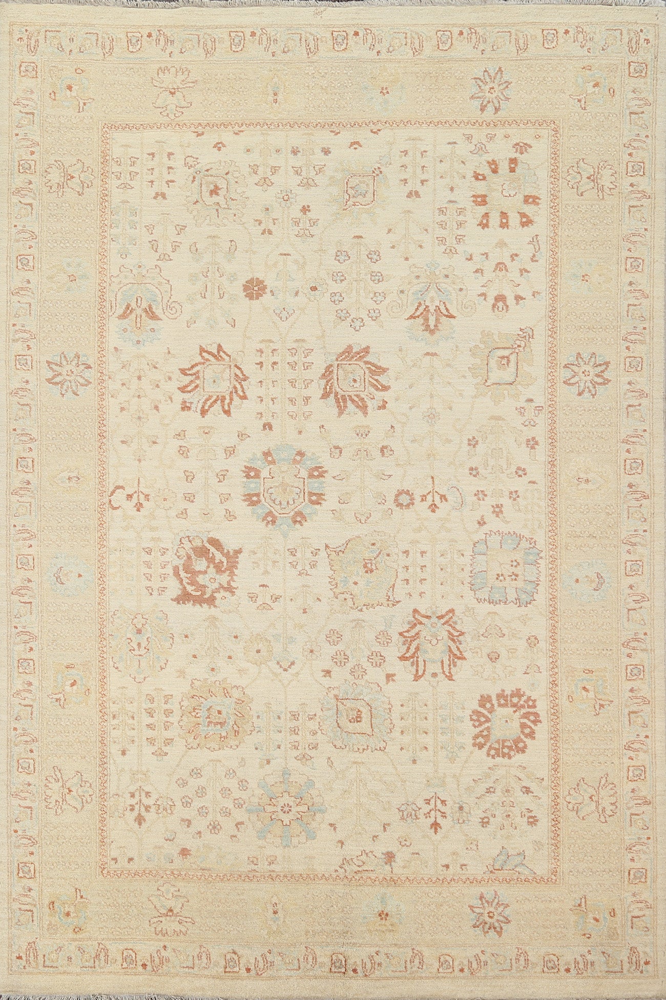 Vegetable Dye Peshawar Chobi Oriental Area Rug 6x8