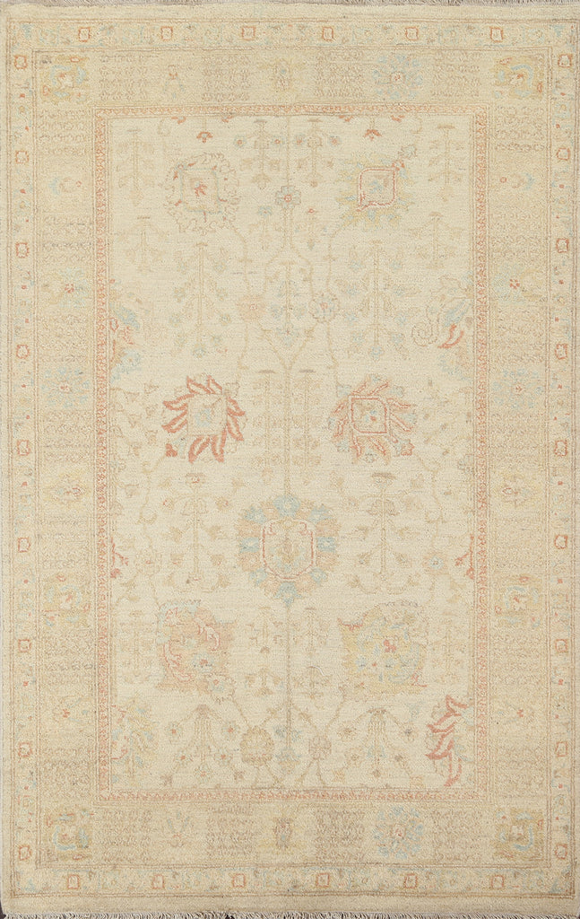 Vegetable Dye Peshawar Chobi Wool Area Rug 4x6