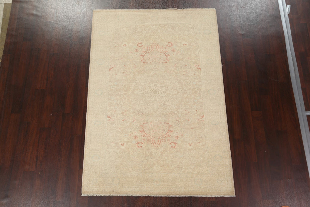 Vegetable Dye Peshawar Chobi Wool Area Rug 6x8