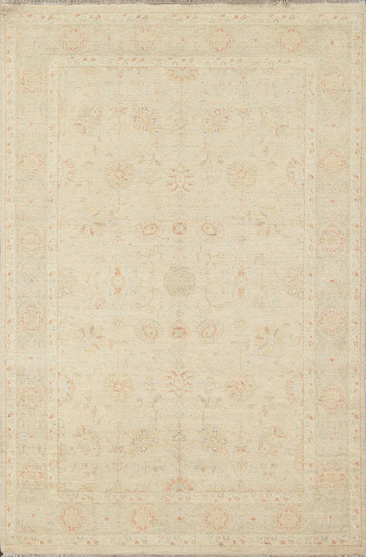 Vegetable Dye Peshawar Chobi Wool Area Rug 4x6