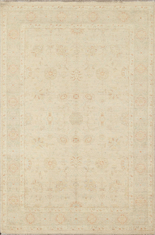 Vegetable Dye Peshawar Chobi Wool Area Rug 4x6