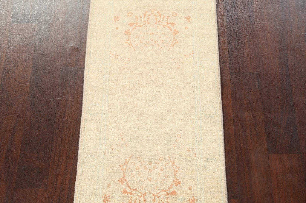 Set of 2 Vegetable Dye Peshawar Chobi Wool Runner Rug 2x6