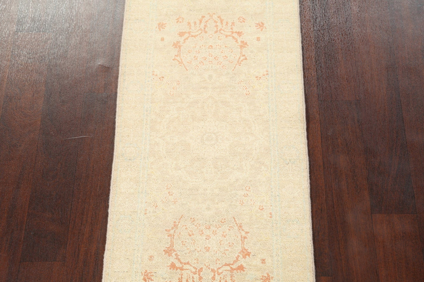 Set of 2 Vegetable Dye Peshawar Chobi Wool Runner Rug 2x6