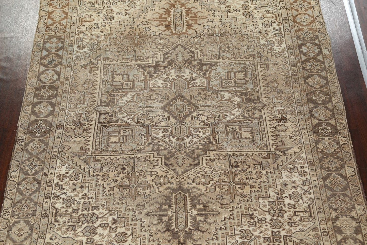 Distressed Heriz Persian Area Rug 9x13