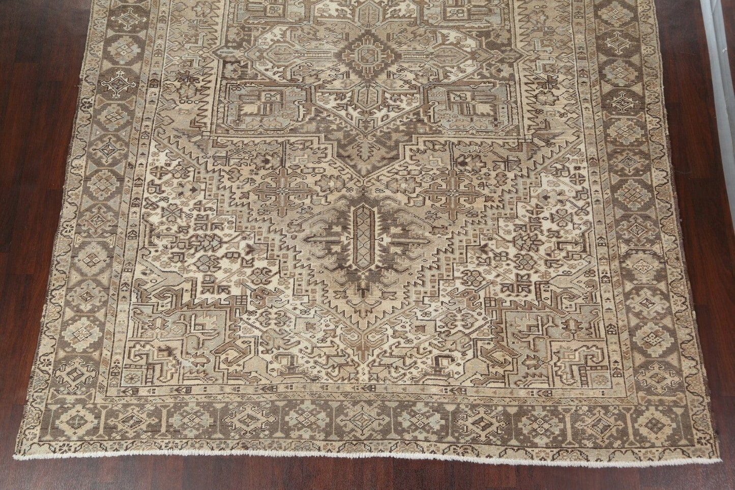 Distressed Heriz Persian Area Rug 9x13